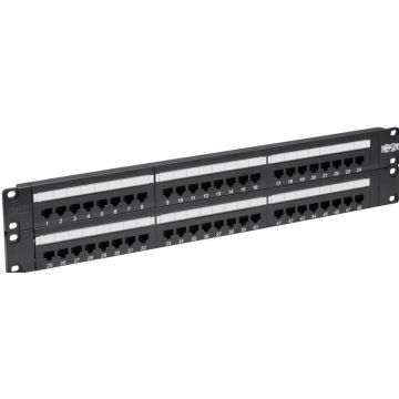 Eaton Tripp Lite Series 48-Port Cat6 Cat5 Patch Panel Rackmount 110 Punch Down RJ45 Ethernet 1URM 568B - Patchpaneel