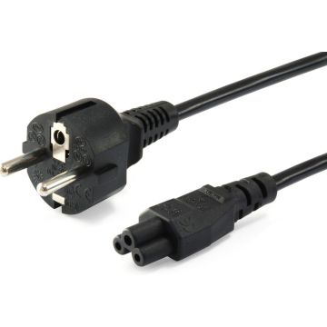 Equip IEC-Stroomkabel Schuko -> C5 3m St/Bu zwart