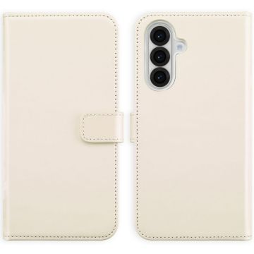 Selencia Echt Lederen Bookcase Samsung Galaxy A56 - Greige