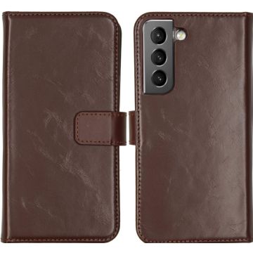 Selencia Echt Lederen Bookcase Samsung Galaxy S22 - Bruin