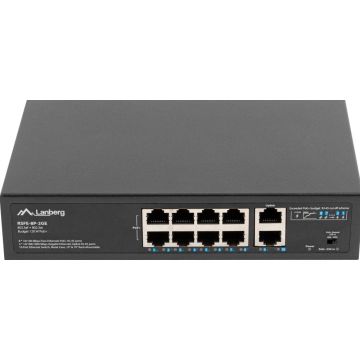 Lanberg Switch 8X 100MB DSP+/2X 1GB Unmanaged Rack 10"/19" G