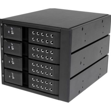 StarTech.com HSB4SATSASBA - Mobiel opslagrek met ventilator