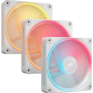 Corsair iCUE LINK LX120-R RGB 120mm PWM Reverse Fans Starter Kit White - Ventilator
