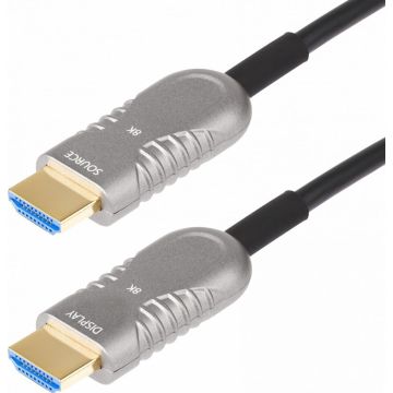 StarTech.com 30ft (9.1m) HDMI 2.1 Hybrid Active Optical Cable (AOC), CMP, Plenum Rated, Ultra High Speed HDMI Fiber Optic Cable, 48Gbps, 8K 60Hz4K 120Hz, HDR10+FRLTMDSeARC - CMP In Wall HDMI 2.12.0 Cord (8K-A-30F-HDMI-CABLE)