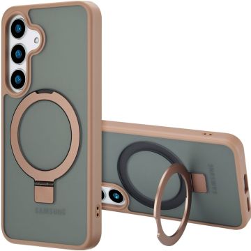 Accezz Ring Stand Backcover met MagSafe Samsung Galaxy S25 Plus - Brown