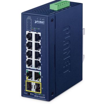Planet Industrial 8-Port Ring Switch IFGS-1222-TF