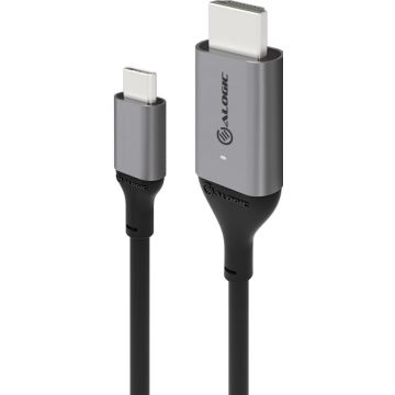 Alogic USB Kabel USB-C to HDMI M/M 2m 4K 60Hz grau