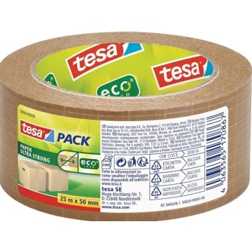 tesapack Papier ecologo ultra Strong 25m 50mm -Packband-