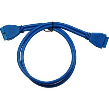Inter-Tech Kabel 1x USB3.0M 20PIN -> 1x USB3.0 F 20 Pin 0,5m