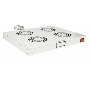 Equip Lüftermodul 19" voor Serverschränke, 4xLüfter RAL7035