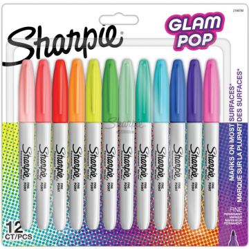 Sharpie markeer stift watervaste viltstift Fine Glam Pop 12er Blister
