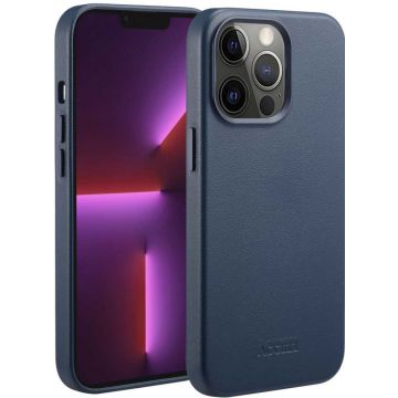 Accezz MagSafe Leather Backcover iPhone 13 Pro - Nightfall Blue