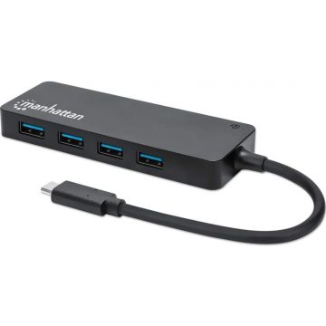 Manhattan 4-Port USB 3.2 Gen 1 Hub C-stekker auf 4x A-verloop stekker