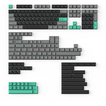 Keychron Double Shot Cherry PBT Full Keycap Set - Grey and Green