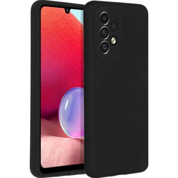 Accezz Liquid Silicone Backcover Samsung Galaxy A33 - Zwart