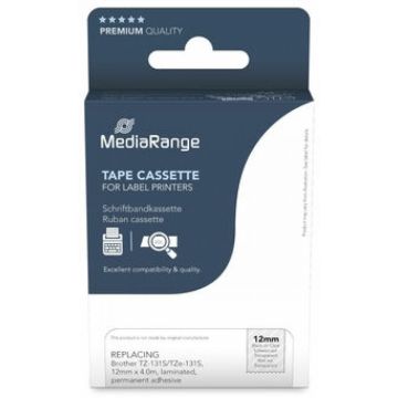 MediaRange Schriftbandka. Brother TZ-131S/TZe-131S 12mm 4m s