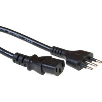 ACT Netsnoer Italiaanse connector - C13 zwart 1,8 m. 1 stk