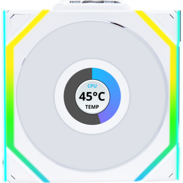 Lian Li UNI FAN SL Wireless LCD Reverse Blade White - Ventilator