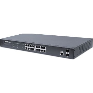 Intellinet Switch 16x GE Web-Managed 2 SFP-Ports 16x PoE+