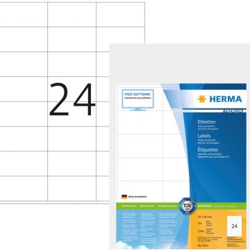 Herma 4414 Etiketten wit 70x36 Premium A4 12000 st.