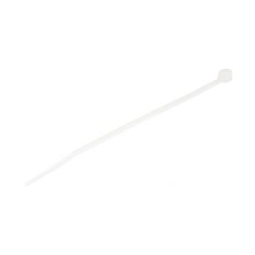 StarTech.com 10cm(4") Cable Ties, 2mm(116") wide, 22mm(78") Bundle Diameter, 8kg(18lb) Tensile Strength, Nylon Self Locking Zip Ties with Curved Tip, 94V-2UL Listed, 100 Pack, White - Nylon 66 Plastic