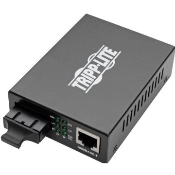 Tripp Lite Gigabit Multimode Fiber to Ethernet Media Converter, 101001000 SC, International Power Supply, 1310 nm, 2,000 m (6,561 ft.) - Glasvezel mediaconverter