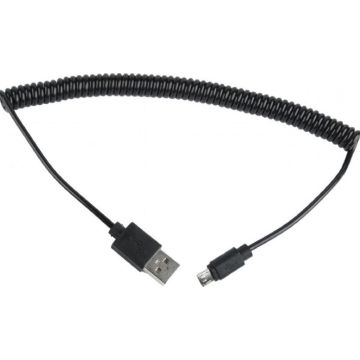 gembird Gedrehtes USB A auf Micro-USB Kabel, 1,8 m, zwart.