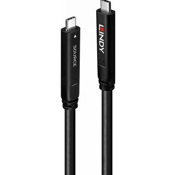LINDY 15m USB 3.2 Gen 2 & DP 1.4 Type C Hybridkabel