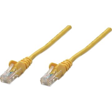 Intellinet Patchkabel RJ45 U/UTP Cat5e 1.0m Hebelschutz geel