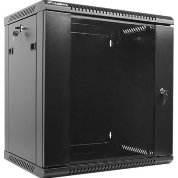 Lanberg Rack Wandbehuizing 19" 12U/600X450 (Flat-Pack) met Gla