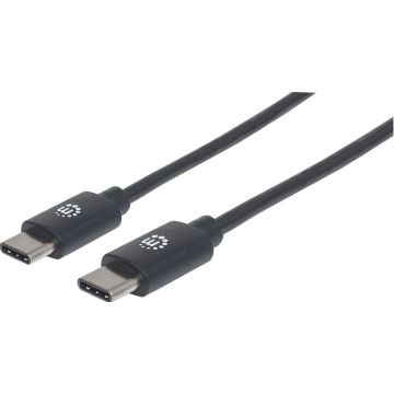 Manhattan USB 2.0 Type C-Kabel C-stekker/C-stekker 2m zwart