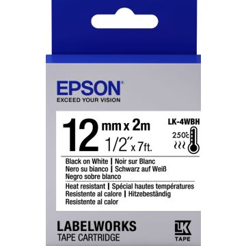 Epson LabelWorks LK-4WBH - Zwart op wit