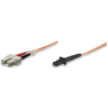 Intellinet LWL Patchkabel MTRJ/SC 10m Multimode 50,0 oranje