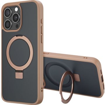 Accezz Ring Stand Backcover met MagSafe iPhone 15 Pro Max - Brown