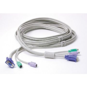 StarTech.com 6 ft 3-in-1 PS2 KVM Extension Cable - Verlengkabel voor toetsenbord  video  muis (KVM)