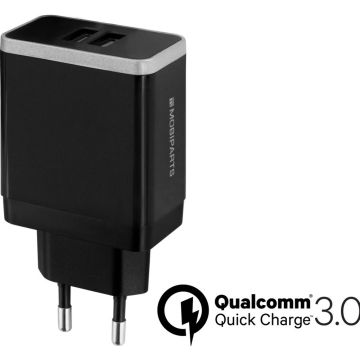 Mobiparts Quick Charge Wall Charger Dual USB 4.6A Black