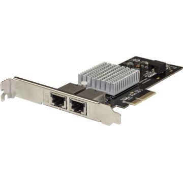 StarTech.com Dual Port 10G PCIe Netwerk Adapter Kaart, Intel-X550AT 10GBASE-T & NBASE-T PCI Express Netwerk Interface Adapter 1052.51GbE Multi Gigabit Ethernet 5 Speed NIC LAN Kaart (ST10GPEXNDPI) - Netwerkadapter