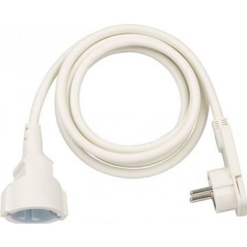 Power Extension Cable 2 m H05VV-F 3G1.5 IP20 White