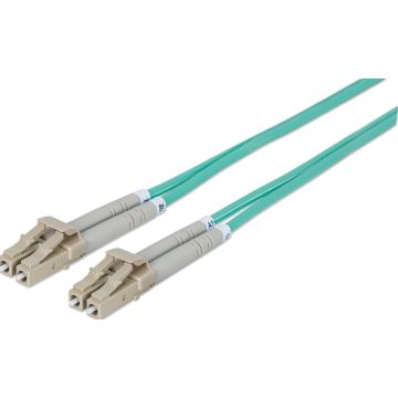 Intellinet LWL aansluitkabel LC/LC 5m Multimode OM3 aqua