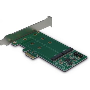 Inter-Tech Riser Card KCSSD4 PCIe x1 -> 2x M.2