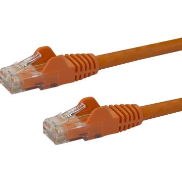 StarTech.com 100ft CAT6 Ethernet Cable, 10 Gigabit Snagless RJ45 650MHz 100W PoE Patch Cord, CAT 6 10GbE UTP Network Cable wStrain Relief, Orange, Fluke TestedWiring is UL CertifiedTIA - Category 6