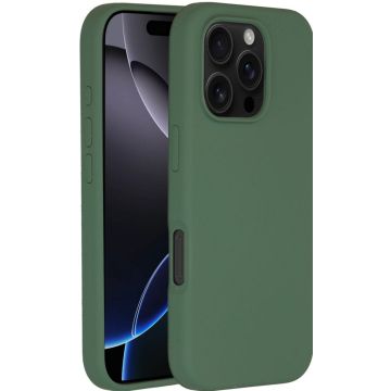 Accezz Liquid Silicone Backcover met MagSafe iPhone 16 Pro - Donkergroen