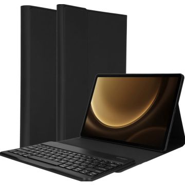 Accezz QWERTY Bluetooth Keyboard Bookcase Samsung Galaxy Tab S9 FE Plus 12.4 inch