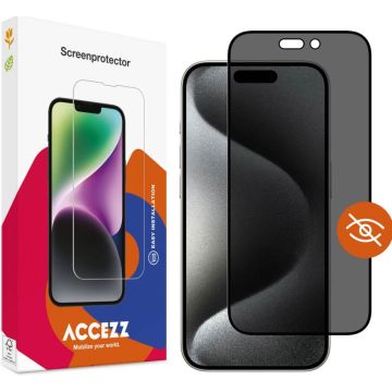Accezz Gehard Glas Privacy Screenprotector iPhone 15 Pro Max