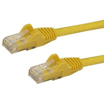 StarTech.com 100ft CAT6 Ethernet Cable, 10 Gigabit Snagless RJ45 650MHz 100W PoE Patch Cord, CAT 6 10GbE UTP Network Cable wStrain Relief, Yellow, Fluke TestedWiring is UL CertifiedTIA - Category 6