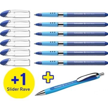 Schneider Kugelschreiber Slider Basic XB Rave 6er blau