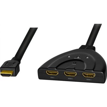 LogiLink Switch HDMI,3-port,bidirekt(1x3/3x1),4K/30Hz,CEC