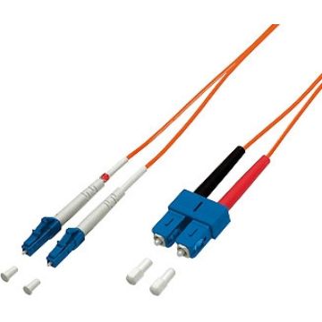 Equip LWL Patchkabel LC -> SC 2,00m Multimode Duplex OM1 Polybeutel