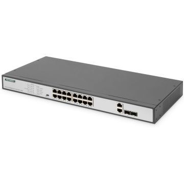 ZUB Digitus fast Ethernet PoE 16-port + 2 Combo unmanaged 250W