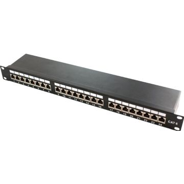 LogiLink NP0048, RJ-45, Cat6e, Zwart, Rekmontage, 1U, 483 mm